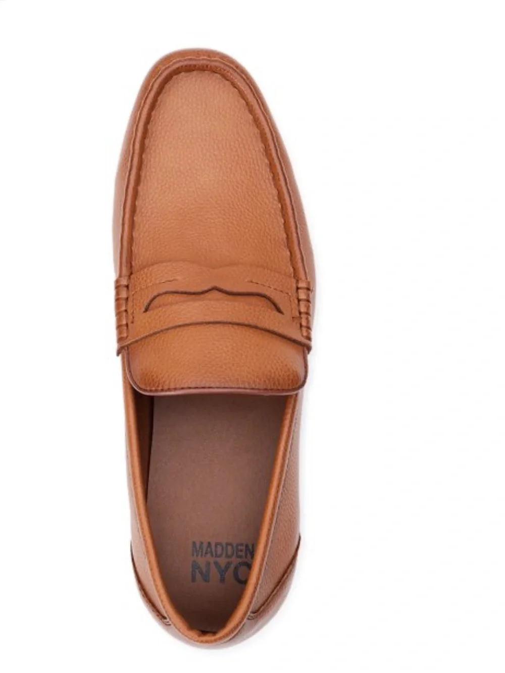 Men's Tan Leather Penny Loafer Slip-On - Picture 2 of 8